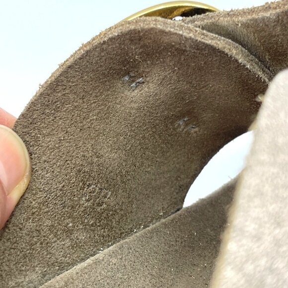 Birkenstock Narrow Siena Big Buckle Washed Metallic Rose Gold Sandals - Picture 12 of 14